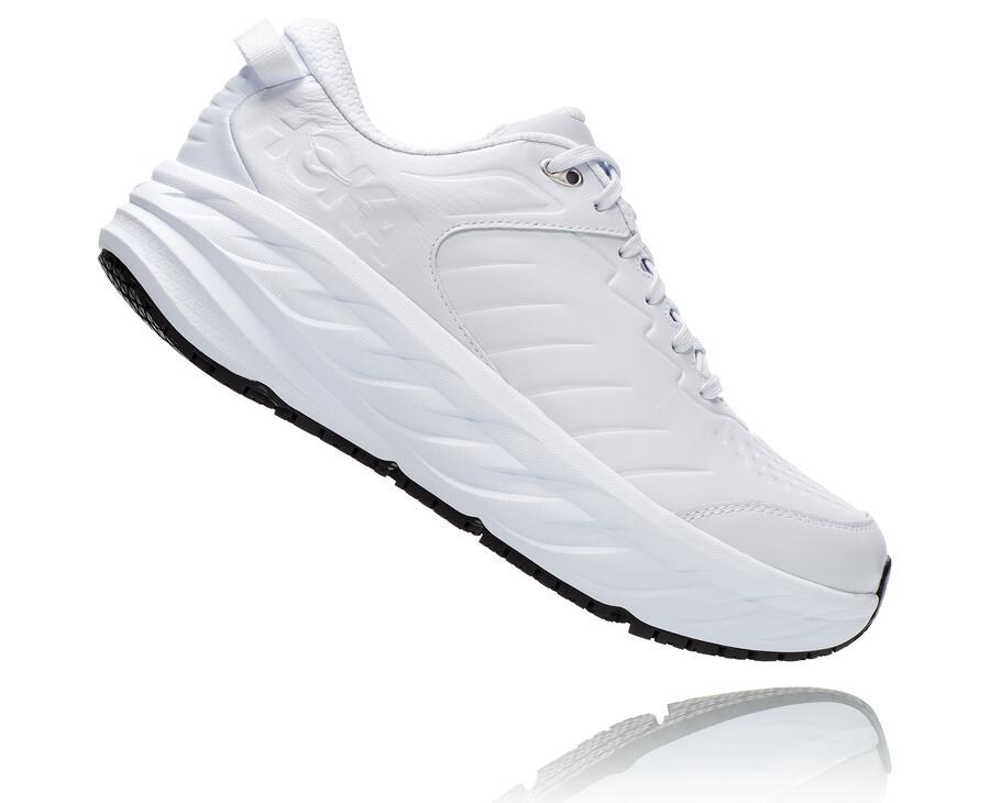 Hoka Australia One One Bondi Sr - Mens Running Shoes White - IBMOX-0824